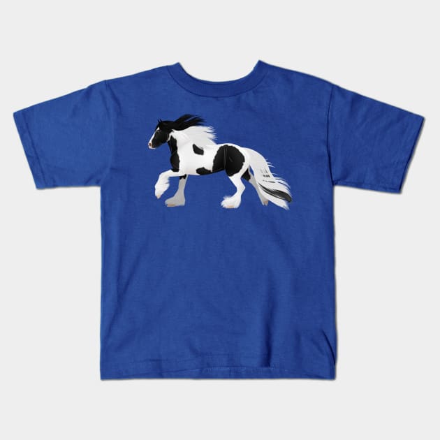 Gypsy Vanner Horse - Equine Rampaige Kids T-Shirt by Equine Rampaige